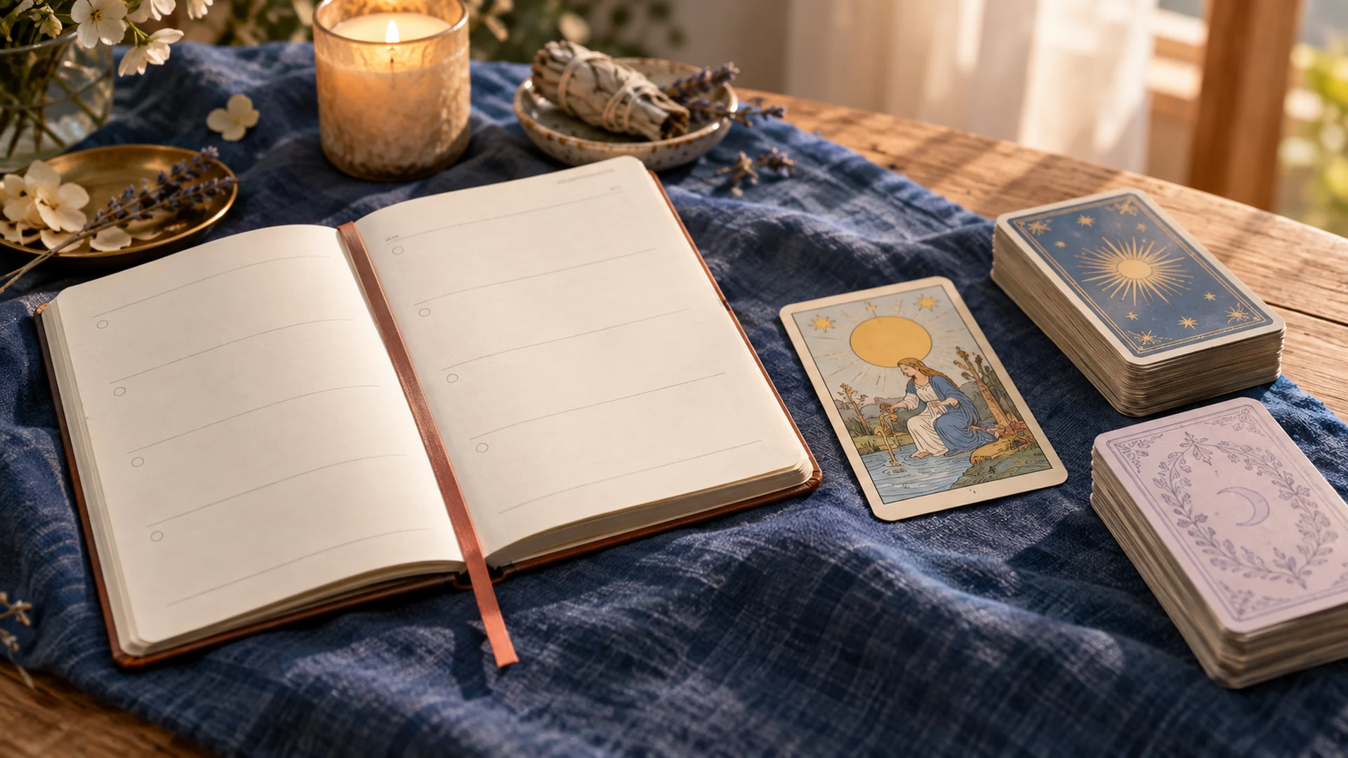 Composición editorial de cartas de tarot para la guía «Qué significa que una carta se repita»